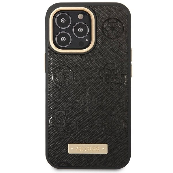 Guess Peony Logo Plate MagSafe Dėklas skirtas iPhone 14 Pro Max 6.7" - Juodas 2 Guess Peony Logo Plate MagSafe Dėklas skirtas iPhone 14 Pro Max 6.7" - Juodas 2