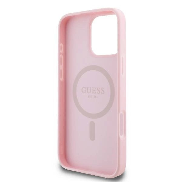 Dėklas Guess Peony Script Logo MagSafe iPhone 16 Pro - Rožinis 6 Dėklas Guess Peony Script Logo MagSafe iPhone 16 Pro - Rožinis 6