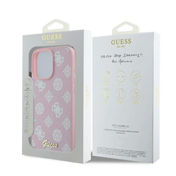 Dėklas Guess Peony Script Logo MagSafe iPhone 16 Pro - Rožinis 7 Dėklas Guess Peony Script Logo MagSafe iPhone 16 Pro - Rožinis 7
