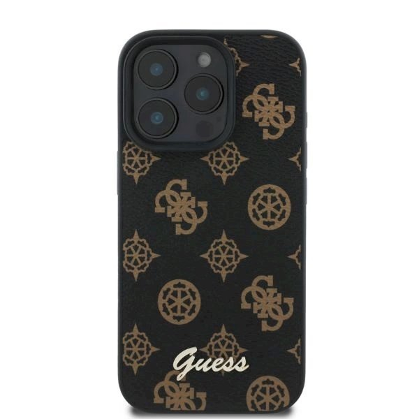 Guess Peony Script MagSafe iPhone 16 Pro Max Dėklas - Juodas 2 Guess Peony Script MagSafe iPhone 16 Pro Max Dėklas - Juodas 2