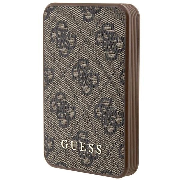 Guess Powerbank 15W GUPB5LP4GEGW 5000mAh brown/brown 4G Leather Metal Logo Guess Powerbank 15W GUPB5LP4GEGW 5000mAh brown/brown 4G Leather Metal Logo