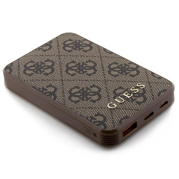 Guess Powerbank 15W GUPB5LP4GEGW 5000mAh brown/brown 4G Leather Metal Logo 2 Guess Powerbank 15W GUPB5LP4GEGW 5000mAh brown/brown 4G Leather Metal Logo 2
