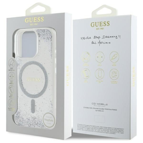 iPhone 16 Pro Guess Resin Gradient Glitter MagSafe dėklas – sidabrinis 7 iPhone 16 Pro Guess Resin Gradient Glitter MagSafe dėklas – sidabrinis 7