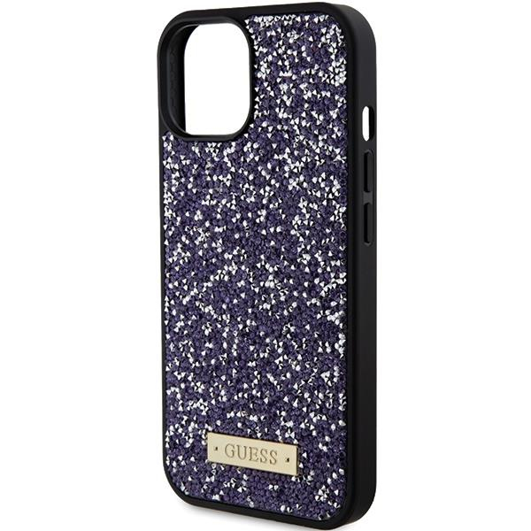 Guess Rhinestone Metal Logo Dėklas skirta iPhone 15 - rožinis 5 Guess Rhinestone Metal Logo Dėklas skirta iPhone 15 - rožinis 5