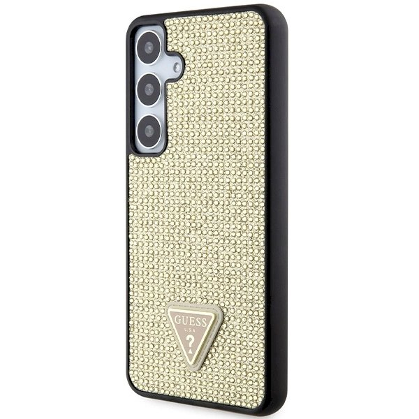 Originalus Guess dėklas Rhinestone TriangleSamsung Galaxy S24+ - Auksinis 1 Originalus Guess dėklas Rhinestone TriangleSamsung Galaxy S24+ - Auksinis 1