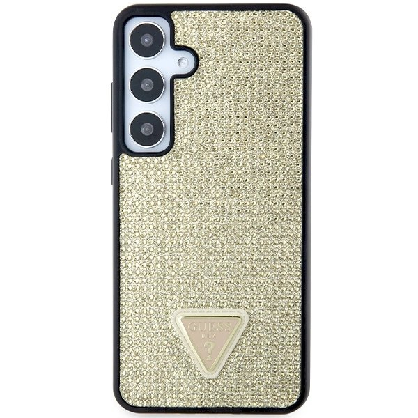 Originalus Guess dėklas Rhinestone TriangleSamsung Galaxy S24+ - Auksinis 2 Originalus Guess dėklas Rhinestone TriangleSamsung Galaxy S24+ - Auksinis 2