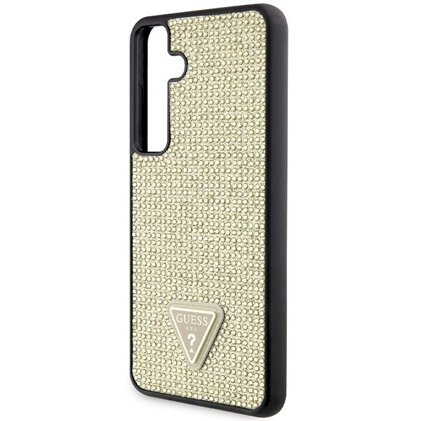 Originalus Guess dėklas Rhinestone TriangleSamsung Galaxy S24+ - Auksinis 5 Originalus Guess dėklas Rhinestone TriangleSamsung Galaxy S24+ - Auksinis 5