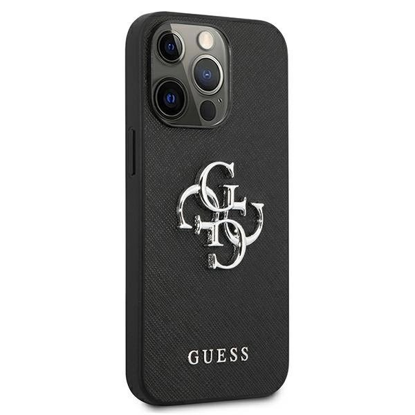 Guess Saffiano 4G Metal Logo Dėklas skirtas iPhone 13 Pro / 13 6.1" - Juodas 3 Guess Saffiano 4G Metal Logo Dėklas skirtas iPhone 13 Pro / 13 6.1" - Juodas 3