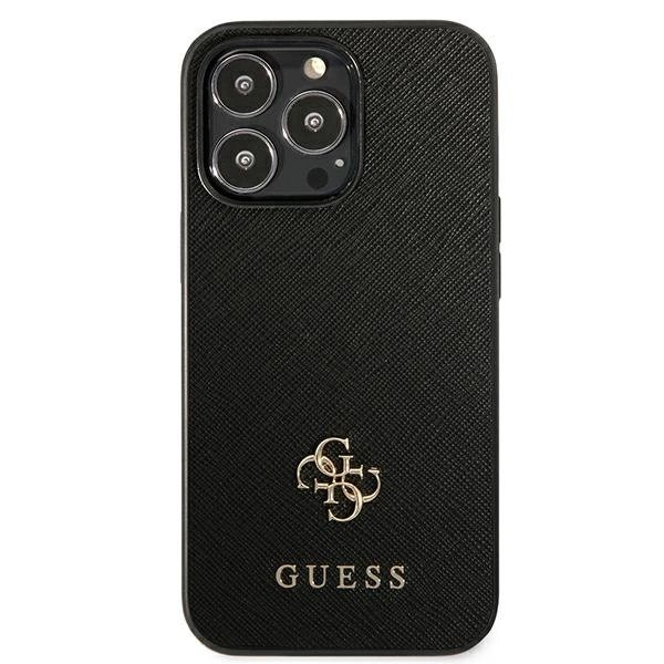 Guess Saffiano 4G Small Metal Logo Dėklas skirtas iPhone 13 Pro / 13 6.1" - Juodas 2 Guess Saffiano 4G Small Metal Logo Dėklas skirtas iPhone 13 Pro / 13 6.1" - Juodas 2