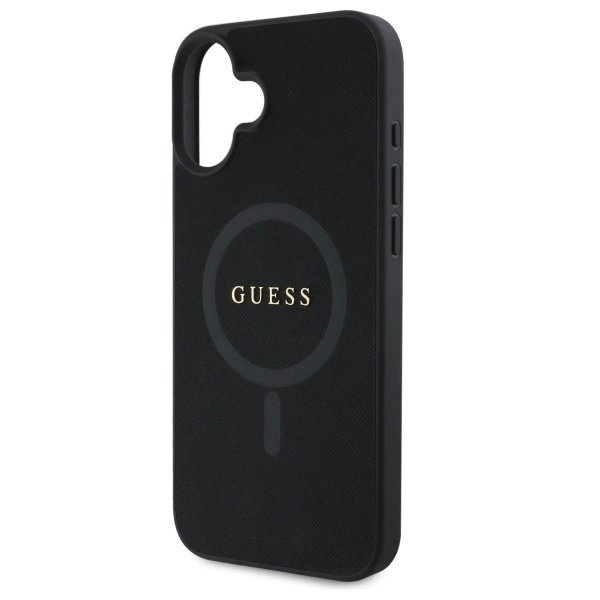 Dėklas Guess Saffiano Classic Logo MagSafe iPhone 16 - Juodas 5 Dėklas Guess Saffiano Classic Logo MagSafe iPhone 16 - Juodas 5
