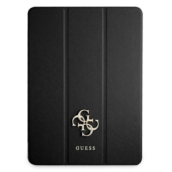iPad 12.9" 2021 – Guess Saffiano Collection Book Cover dėklas - Juodas