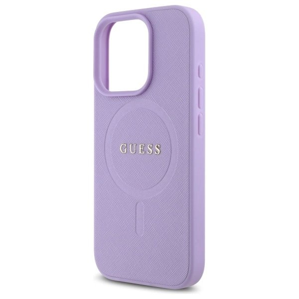 iPhone 16 Pro Max – Guess Saffiano MagSafe dėklas - Violetinis 5