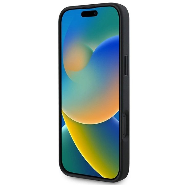 Dėklas Guess Saffiano Peony Classic Logo MagSafe iPhone 16 - Juodas 3 Dėklas Guess Saffiano Peony Classic Logo MagSafe iPhone 16 - Juodas 3