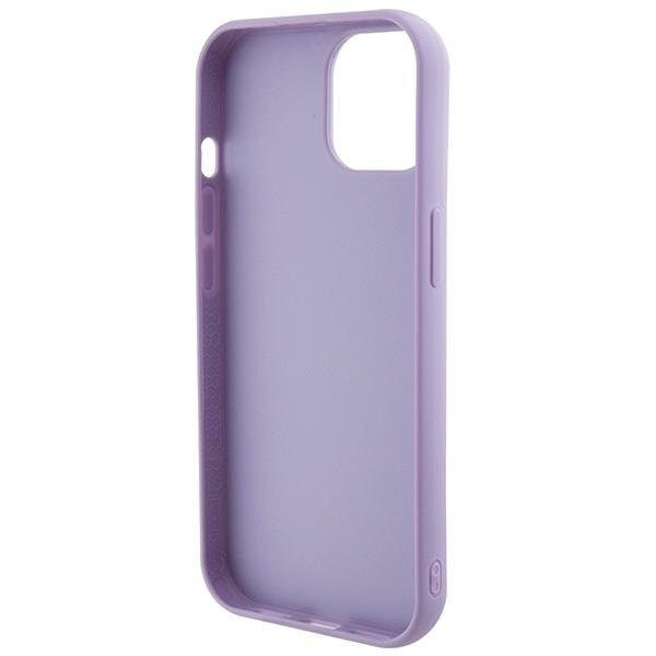 Dėklas Guess Sequin Script Metal   iPhone 15 - Violetinis 4 Dėklas Guess Sequin Script Metal   iPhone 15 - Violetinis 4