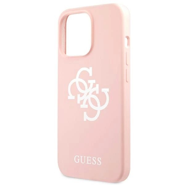 Guess Silikoninis 4G Logo Dėklas skirtas iPhone 13 Pro Max 6.7" - Rožinis 5 Guess Silikoninis 4G Logo Dėklas skirtas iPhone 13 Pro Max 6.7" - Rožinis 5