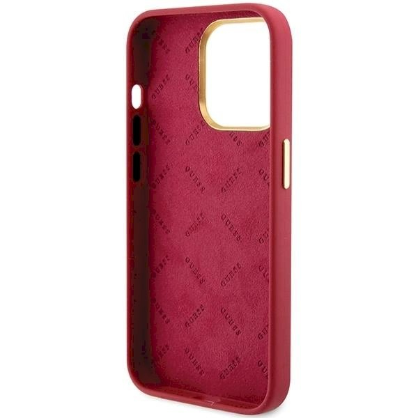 Originalus Guess dėklas Silicone Script Metal Logo & FrameiPhone 15 Pro - Raudonas 6 Originalus Guess dėklas Silicone Script Metal Logo & FrameiPhone 15 Pro - Raudonas 6