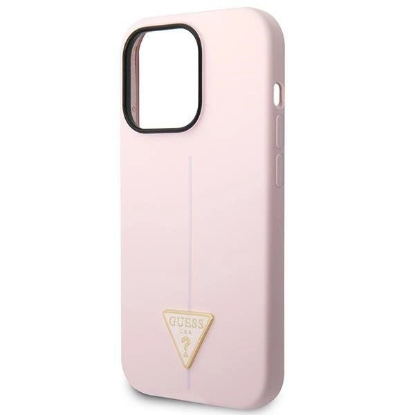 Guess Silikoninis Triangle iPhone 14 Pro 6.1" Dėklas - Violetinis 5 Guess Silikoninis Triangle iPhone 14 Pro 6.1" Dėklas - Violetinis 5