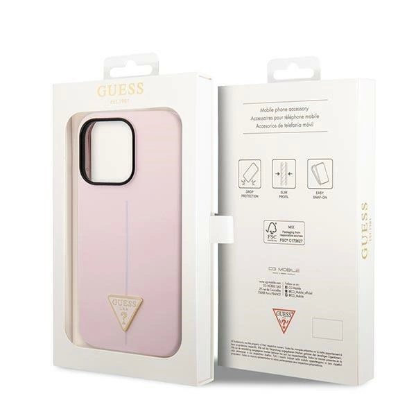 Guess Silikoninis Triangle iPhone 14 Pro 6.1" Dėklas - Violetinis 7 Guess Silikoninis Triangle iPhone 14 Pro 6.1" Dėklas - Violetinis 7