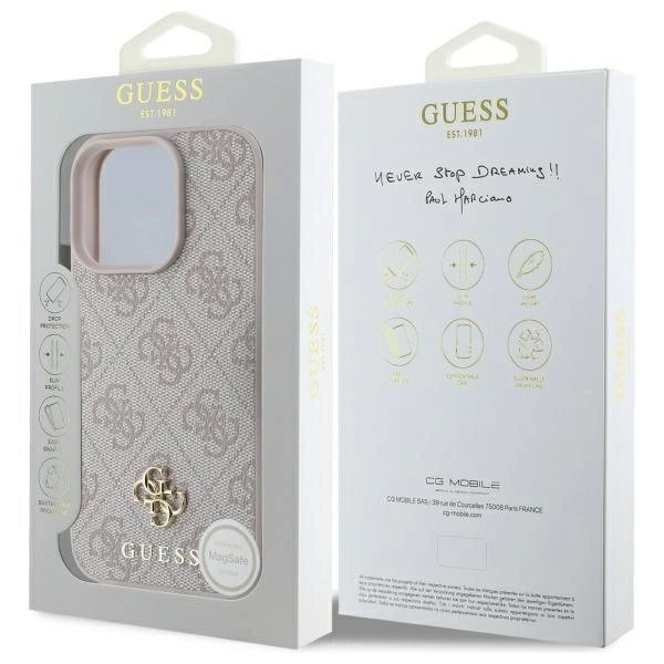 iPhone 16 Pro Guess Small Classic MagSafe dėklas – rožinis 7 iPhone 16 Pro Guess Small Classic MagSafe dėklas – rožinis 7
