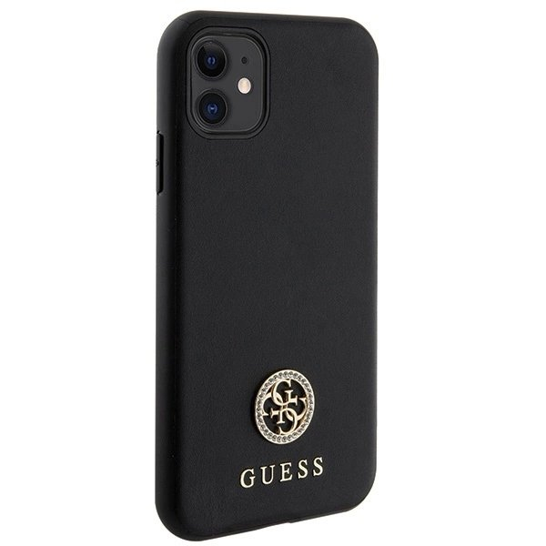 Guess Strass Metal Logo iPhone 11 / Xr 6.1" Dėklas - Juodas 3 Guess Strass Metal Logo iPhone 11 / Xr 6.1" Dėklas - Juodas 3