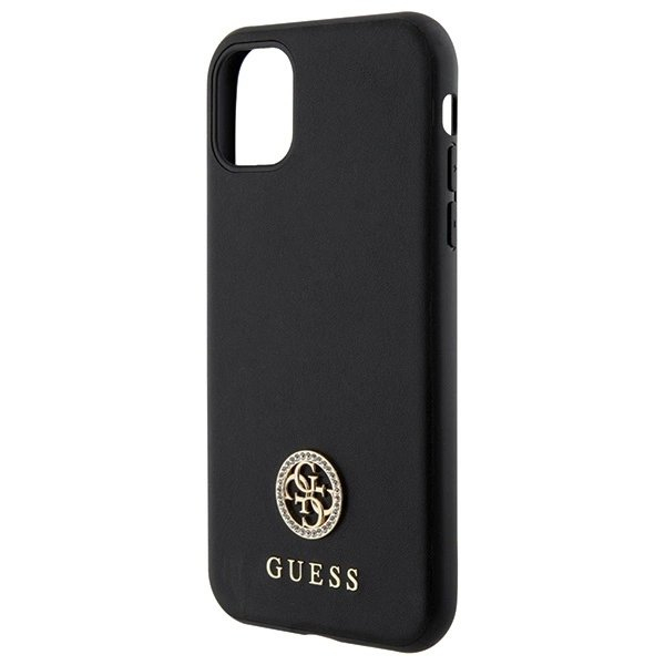 Guess Strass Metal Logo iPhone 11 / Xr 6.1" Dėklas - Juodas 5