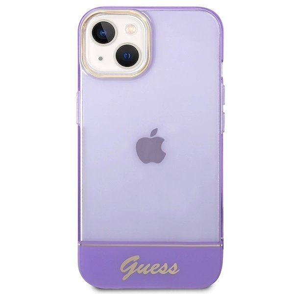 Guess Translucent iPhone 14 6.1" Dėklas - Violetinis 2 Guess Translucent iPhone 14 6.1" Dėklas - Violetinis 2