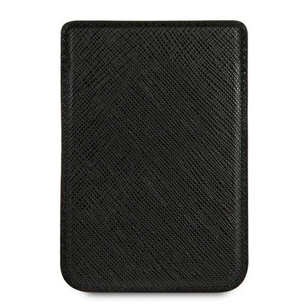 Originalus Guess dėklas Wallet Card Slot GUWMSSASLBK MagSafe Saffiano Juodas/Juodas 2