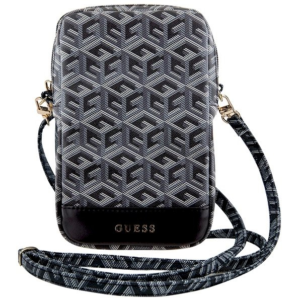 Guess Zip GCube Bottom Stripe phone Krepšys - Juodas 1 Guess Zip GCube Bottom Stripe phone Krepšys - Juodas 1