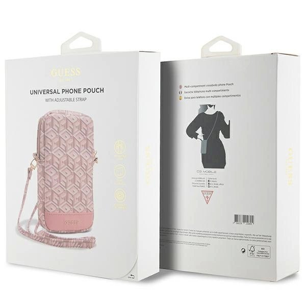 Guess Zip GCube Bottom Stripe phone Krepšys - Rožinis 4 Guess Zip GCube Bottom Stripe phone Krepšys - Rožinis 4