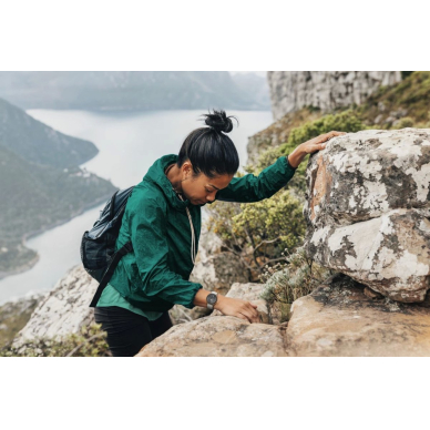 Hama 8900 GPS AMOLED išmanusis laikrodis 1.32" su smėlio silikoniniu dirželiu - auksinis 12