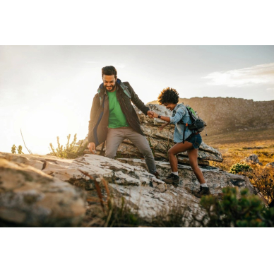 Hama 8900 GPS AMOLED išmanusis laikrodis 1.32" su smėlio silikoniniu dirželiu - auksinis 13