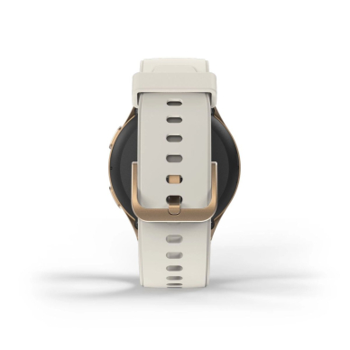 Hama 8900 GPS AMOLED išmanusis laikrodis 1.32" su smėlio silikoniniu dirželiu - auksinis 5