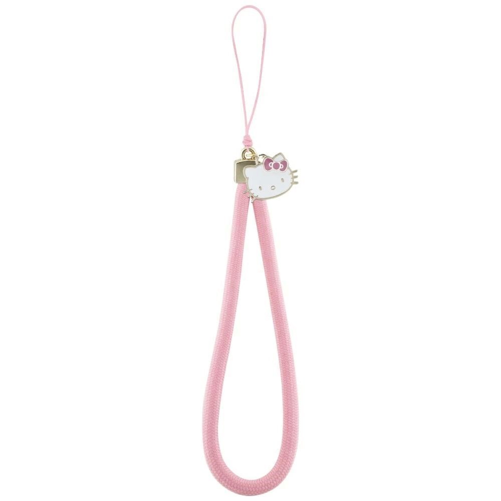 Telefono pakabukas Hello Kitty Nylon Cord Kitty Head Charm – rožinis