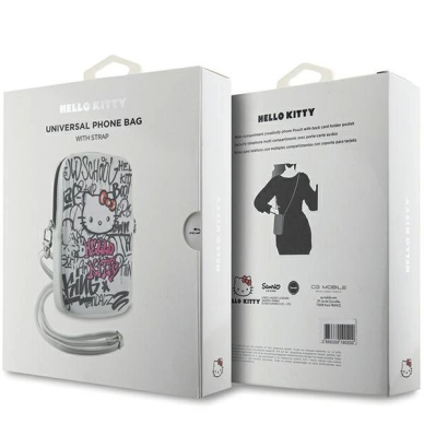 Hello Kitty Graffiti Kitty Head rankinė – balta 4