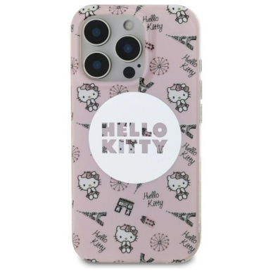 Dėklas Hello Kitty IML All Over Paris Magsafe  iPhone 16 Pro Max - Pink 2 Dėklas Hello Kitty IML All Over Paris Magsafe  iPhone 16 Pro Max - Pink 2