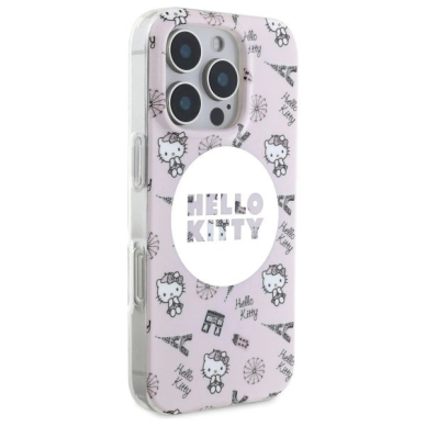 Dėklas Hello Kitty IML All Over Paris Magsafe iPhone 16 Pro - Pink 3 Dėklas Hello Kitty IML All Over Paris Magsafe iPhone 16 Pro - Pink 3