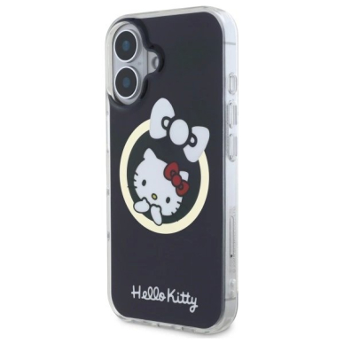 Dėklas Hello Kitty IML Fun bow Magsafe iPhone 16 - Juodas 1 Dėklas Hello Kitty IML Fun bow Magsafe iPhone 16 - Juodas 1