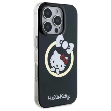 Dėklas Hello Kitty IML Fun Bow Magsafe iPhone 16 Pro  - Juodas 3