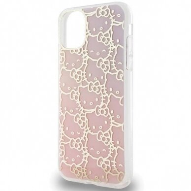 Hello Kitty Dėklas IML Gradient Electrop Crowded Kitty HeadiPhone 11 / Xr - Rožinis 5