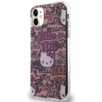 Hello Kitty Dėklas IML Tags GraffitiiPhone 11 / Xr - Rožinis 1