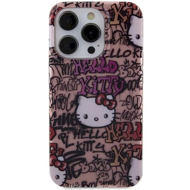 Hello Kitty Dėklas IML Tags GraffitiiPhone 14 Pro - Rožinis 2