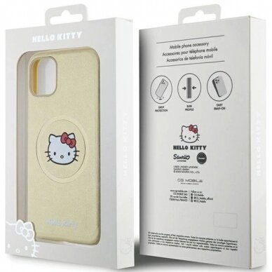 Hello Kitty Dėklas Leather Kitty Head MagSafeiPhone 11 / Xr - Auksinis 7 Hello Kitty Dėklas Leather Kitty Head MagSafeiPhone 11 / Xr - Auksinis 7