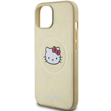 Hello Kitty Dėklas Leather Kitty Head MagSafeiPhone 14 - Auksinis 5 Hello Kitty Dėklas Leather Kitty Head MagSafeiPhone 14 - Auksinis 5