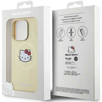 Hello Kitty Dėklas Leather Kitty Head MagSafeiPhone 14 Pro Max - Auksinis 7 Hello Kitty Dėklas Leather Kitty Head MagSafeiPhone 14 Pro Max - Auksinis 7