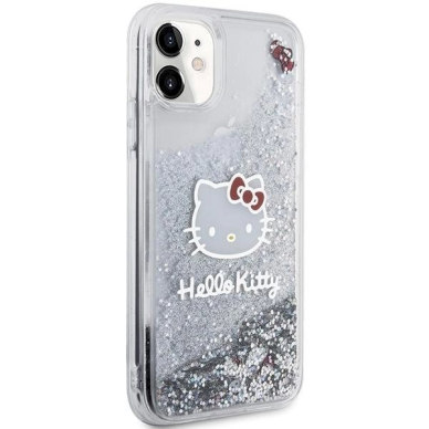 Hello Kitty Dėklas Liquid Glitter Charms Kitty HeadiPhone 11 / Xr - Sidabrinis 3 Hello Kitty Dėklas Liquid Glitter Charms Kitty HeadiPhone 11 / Xr - Sidabrinis 3