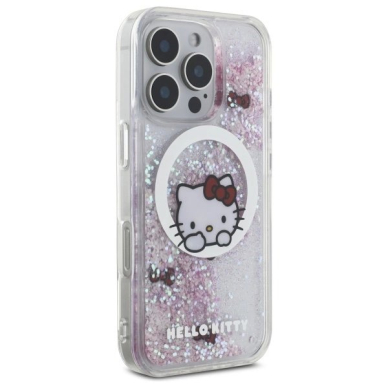 Dėklas Hello Kitty Liquid Glitter Sweet Kitty Bows MagSafe iPhone 16 Pro Max - Baltas 3 Dėklas Hello Kitty Liquid Glitter Sweet Kitty Bows MagSafe iPhone 16 Pro Max - Baltas 3