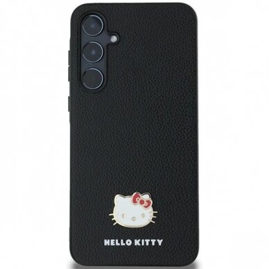 Hello Kitty Metal Logo Kitty Head Dėklas Samsung Galaxy A55 - Juodas 2 Hello Kitty Metal Logo Kitty Head Dėklas Samsung Galaxy A55 - Juodas 2