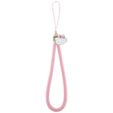 Telefono pakabukas Hello Kitty Nylon Cord Kitty Head Charm – rožinis