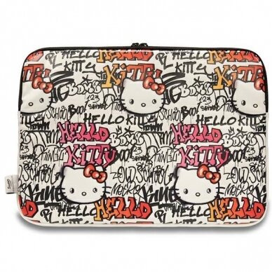 Hello Kitty PU Metal Logo Dėklas a 14 laptop - beige 2 Hello Kitty PU Metal Logo Dėklas a 14 laptop - beige 2