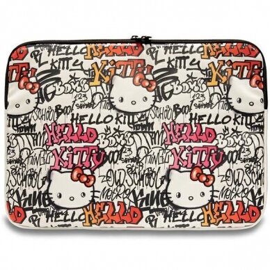 Hello Kitty PU Metal Logo Dėklas a 14 laptop - beige Hello Kitty PU Metal Logo Dėklas a 14 laptop - beige